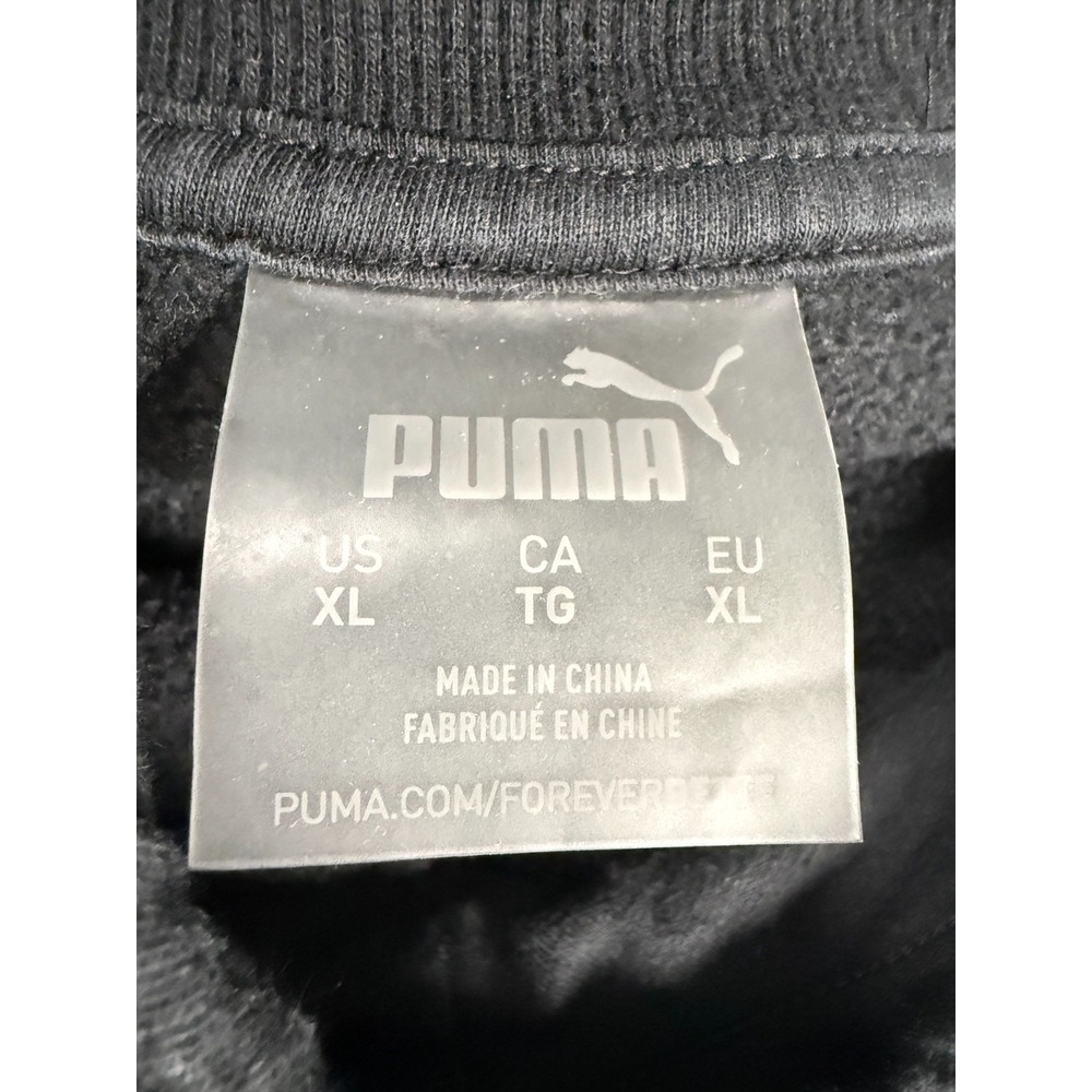 Puma Black & White Cotton Blend Men's Color Blocked Hoodie Logo - XL - Picture 3 of 9